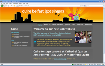 Screenshot of Quire's new website